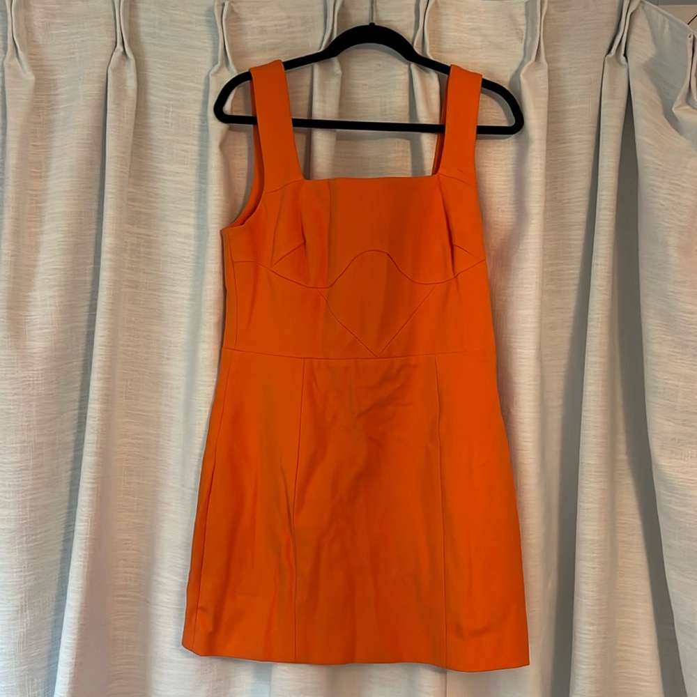 Orange mini dress